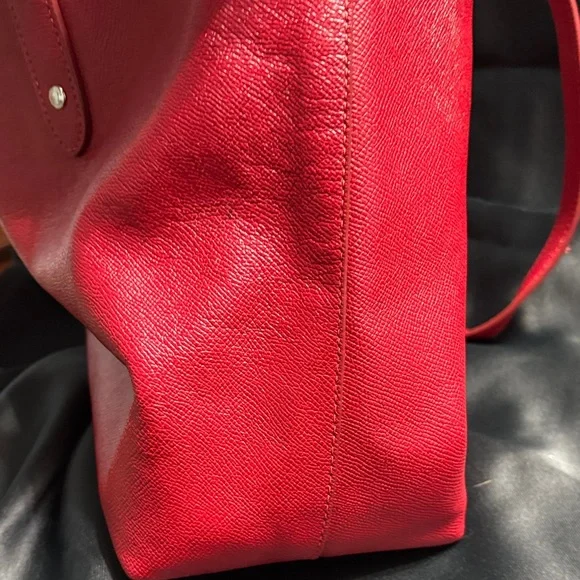 Coach Vibrant Red Leather Tote - Picture 6 of 13